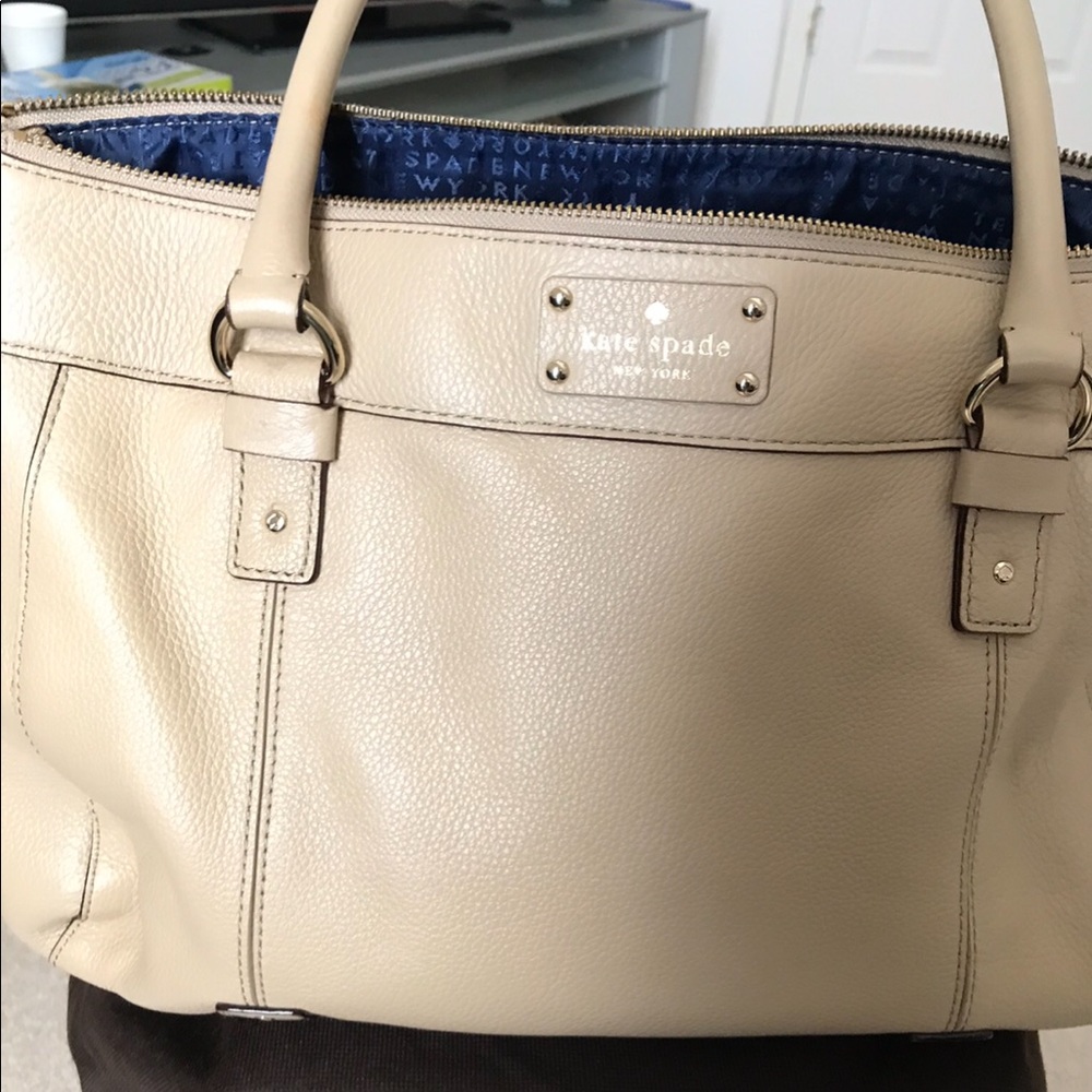 Tan/cream Kate Spade Leather Purse